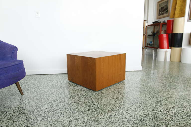 Pair of Mid-Century pedestal Display End Tables after Milo Baughman.