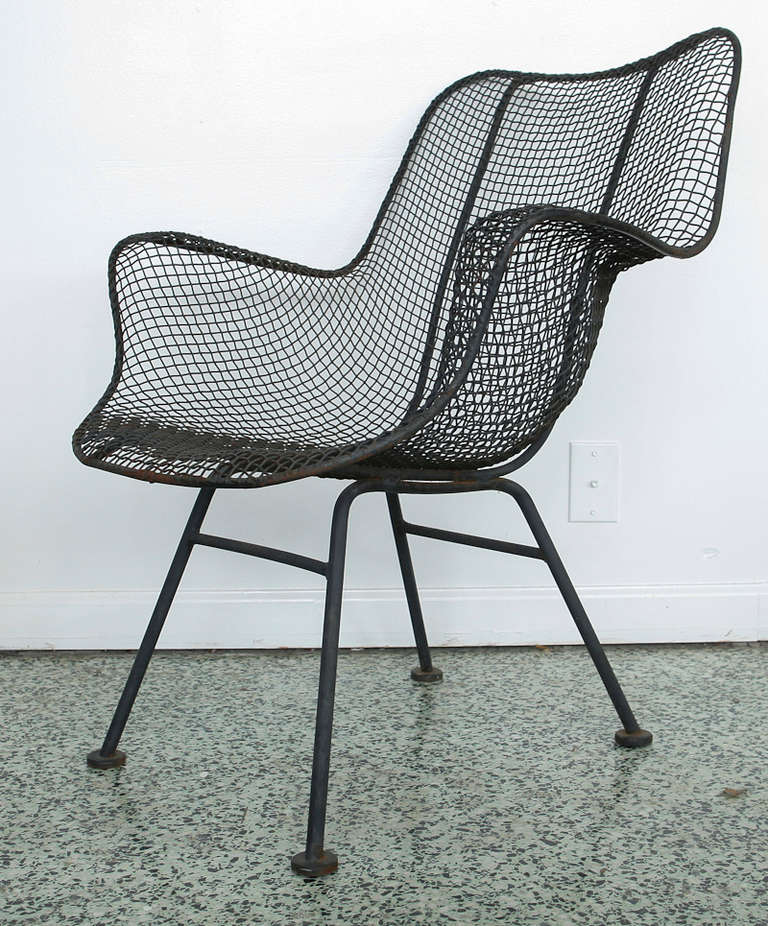 Mid-Century Modern Six Mesh Chairs by Russell Woodard