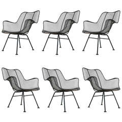 Six Mesh Chairs by Russell Woodard