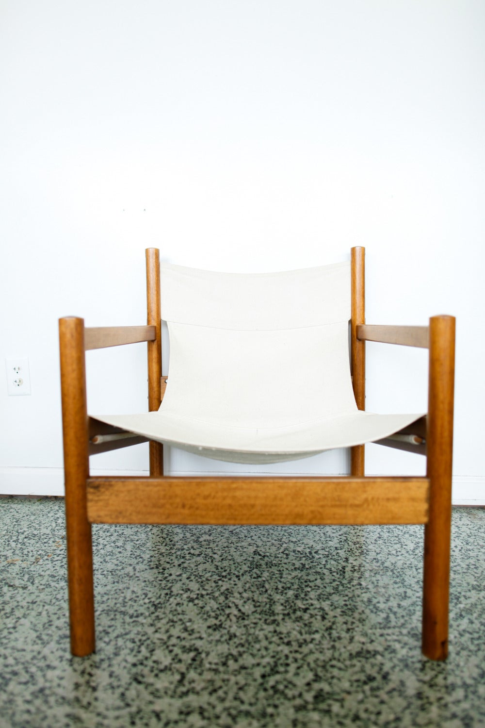 Brazilian Pair of Mid-Century Michel Arnoult Sling Safari Chairs, Brazil