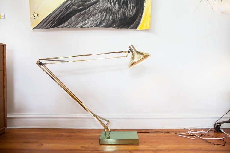 Massive Articulated Floor Lamp In Excellent Condition In St. Louis, MO