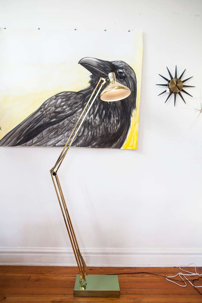 Late 20th Century Massive Articulated Floor Lamp