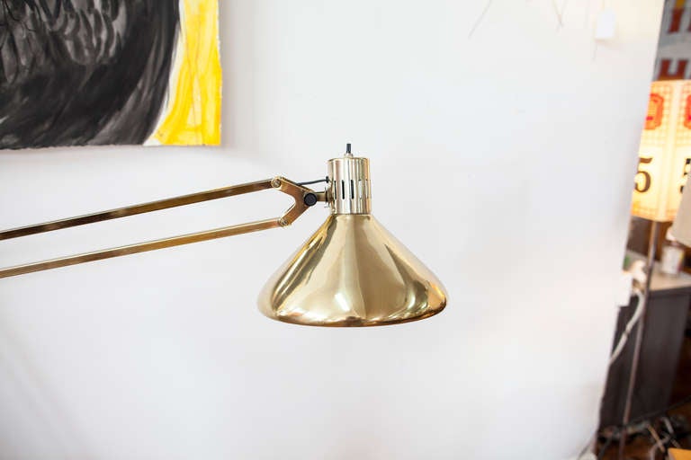 Brass Massive Articulated Floor Lamp