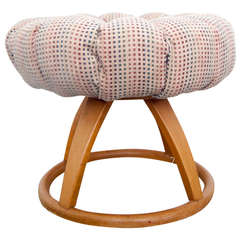 Heywood Wakefield Midcentury Pouf Stool