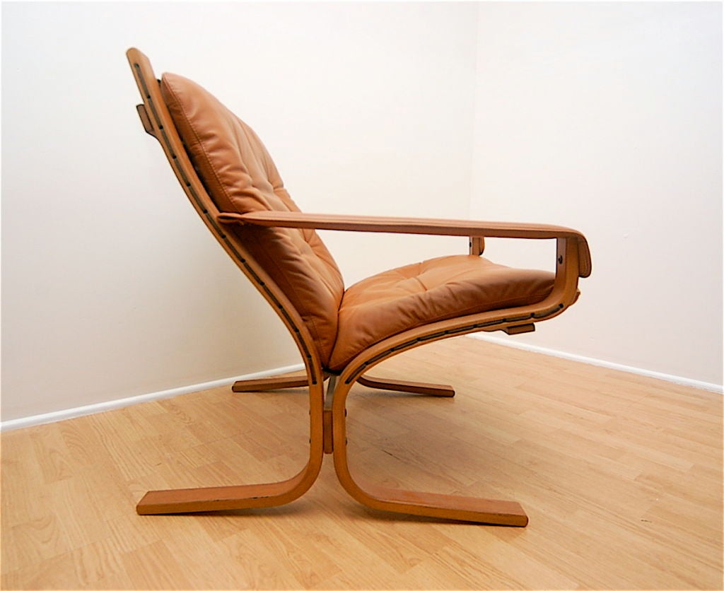 Ingmar Relling Westnofa Siesta Leather Lounge Chair In Excellent Condition In St. Louis, MO