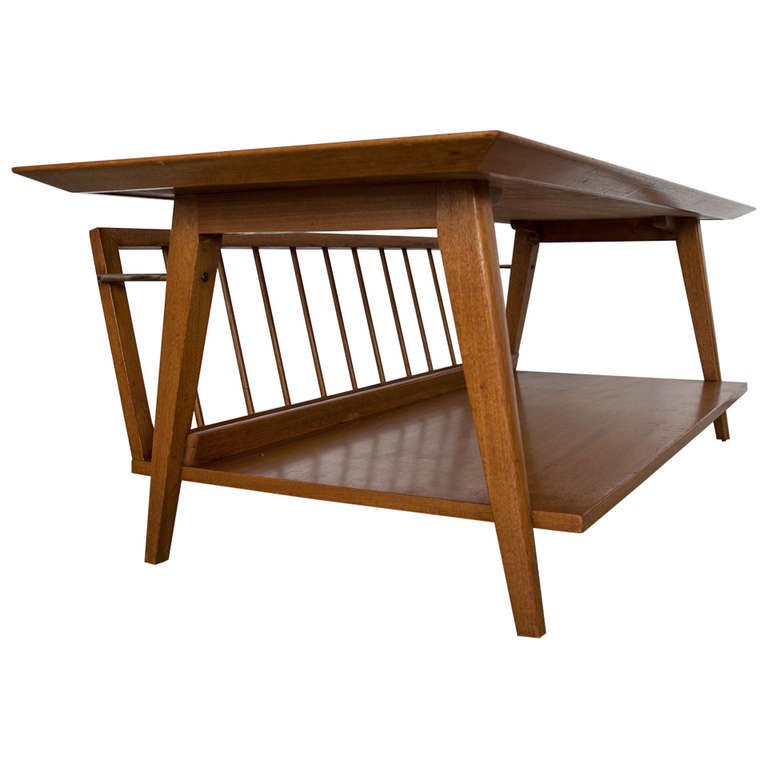 Midcentury Magazine Rack Coffee Table at 1stDibs