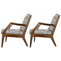 Pair of Danish France & Sons Lounge Chairs