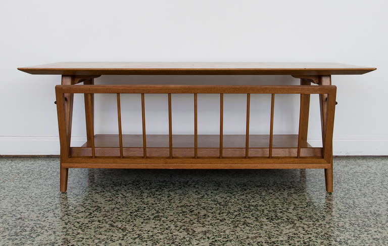Mid-Century Modern Midcentury Magazine Rack Coffee Table