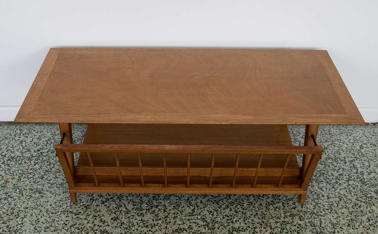 American Midcentury Magazine Rack Coffee Table