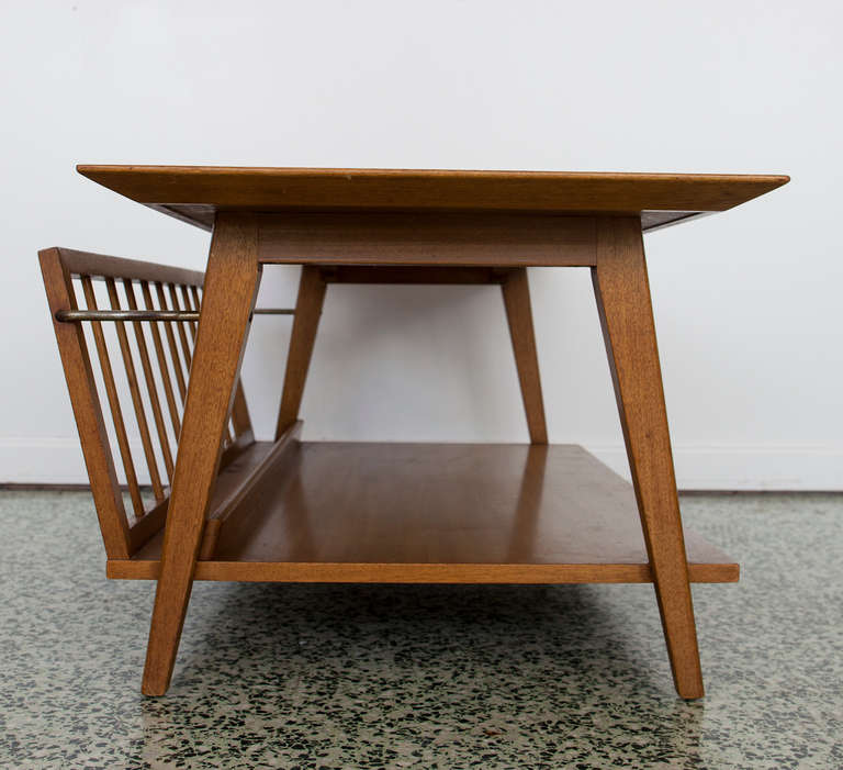 Mid-20th Century Midcentury Magazine Rack Coffee Table