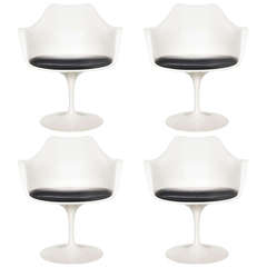 Four Saarinen Tulip Dining Chairs for Knoll