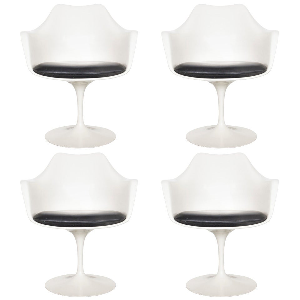 Four Saarinen Tulip Dining Chairs for Knoll