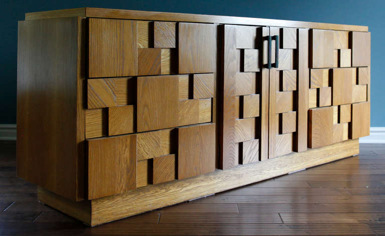 Lane Brutalist Paul Evans Style credenza  dresser. This is part of a four piece bedroom suite.
