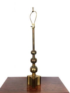 Pair of Brass Lamps in the Manner of Tommi Parzinger