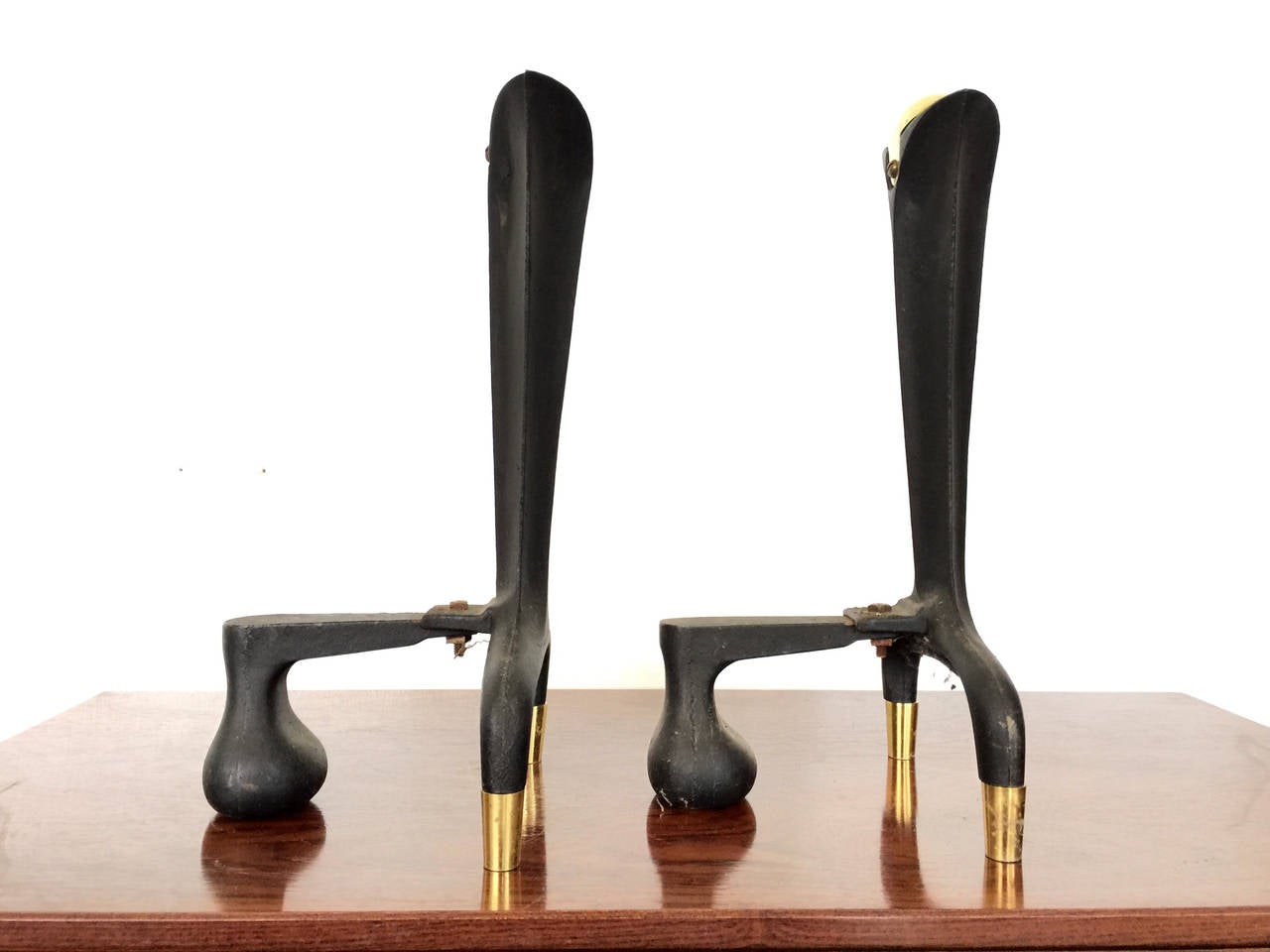 Mid-Century Andirons by Donald Deskey for Ward Bennett 3