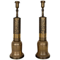 Pair of Hollywood Glamour Table Lamps