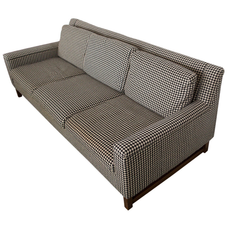 Midcentury Houndstooth Sofa