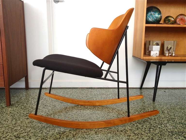 Danish Rocking Chair by Ib Kofod Larsen at 1stdibs