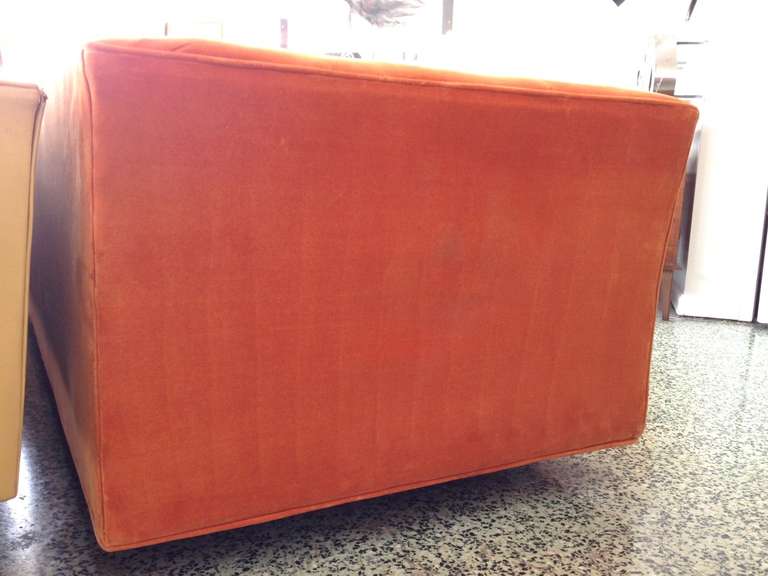burnt orange ottoman coffee table