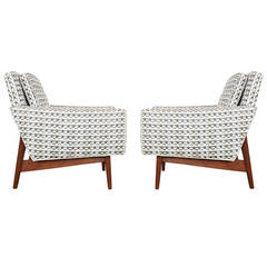 Pair of Jens Risom Lounge Chairs for Jens Risom Design Inc.