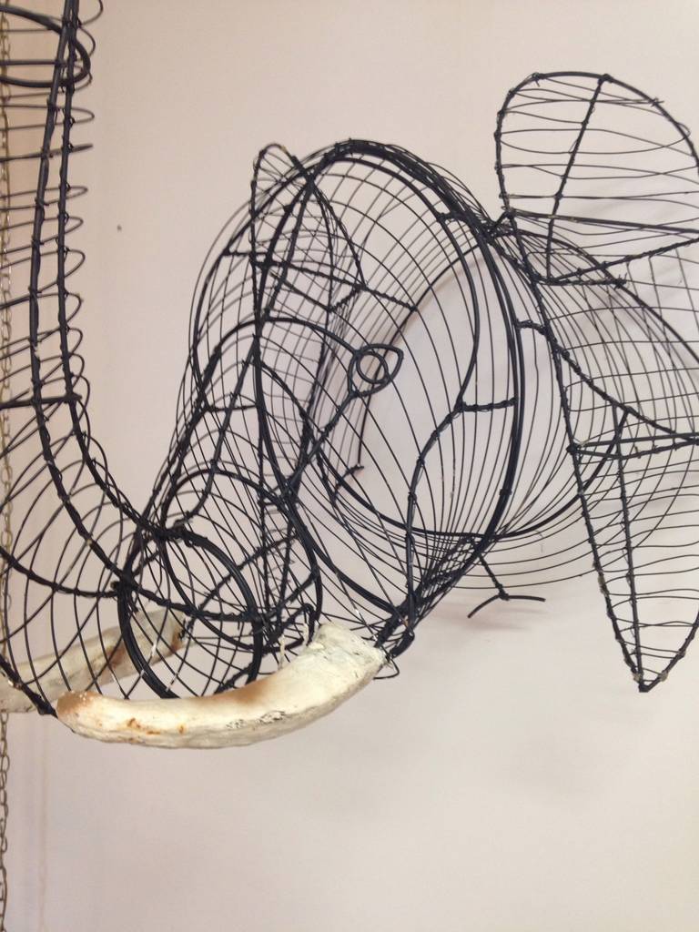elephant wire sculpture