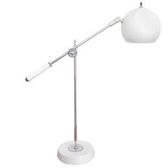 White Lightolier Ball Table Desk Lamp