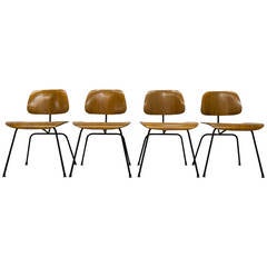 Set of Four Eames for Evans Molded Plywood DCM Dining Chairs