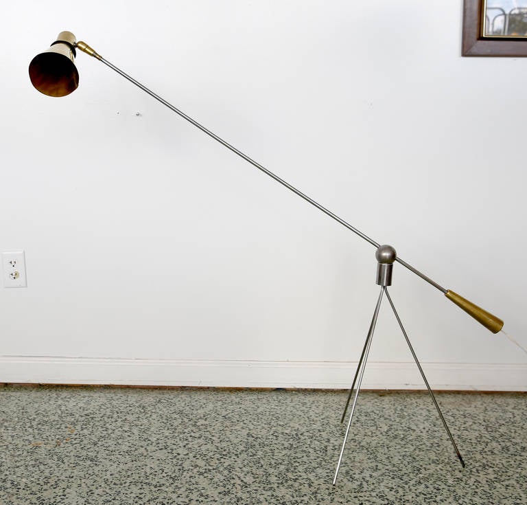 Mid-20th Century Rare Gilbert Watrous MoMA Design Competition Heifetz Floor Lamp
