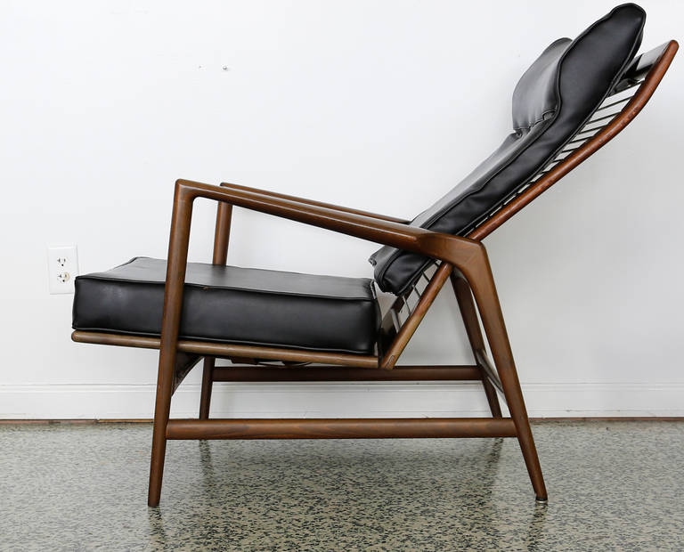 Ib Kofod Larsen Lounge Chair and Ottoman In Excellent Condition In St. Louis, MO