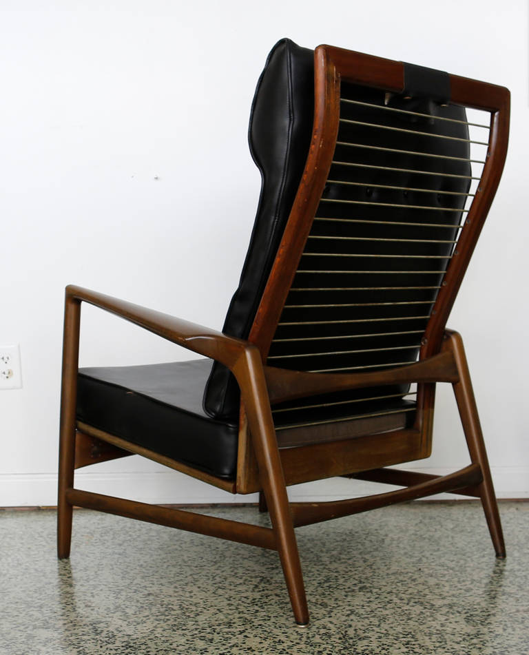 Mid-20th Century Ib Kofod Larsen Lounge Chair and Ottoman