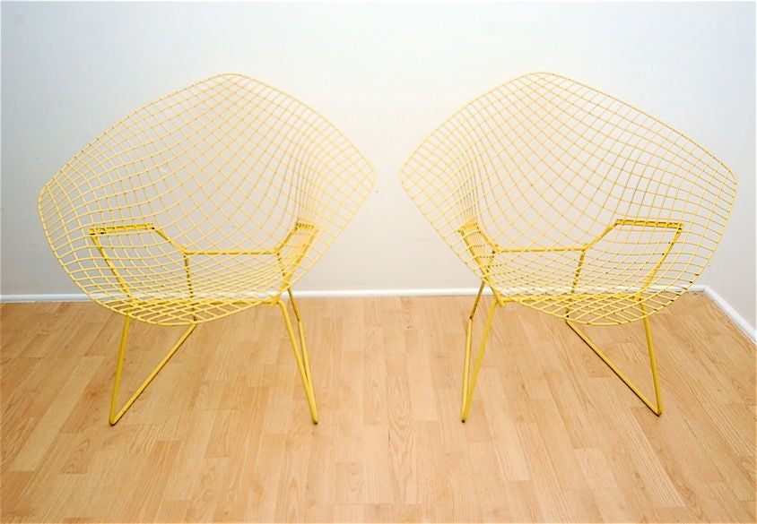 American Pair of Diamond Chairs By Harry Bertoia For Knoll