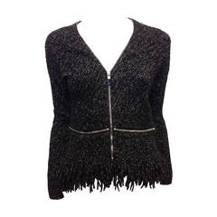 Alexander McQueen Black and White Knit Jacket