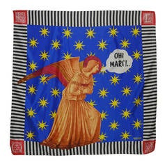 Moschino Pop Art Iconography Silk Scarf