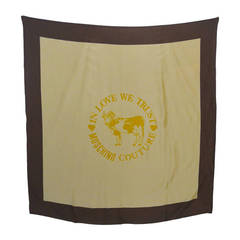 Moschino 1990s "In Love We Trust" Silk Scarf