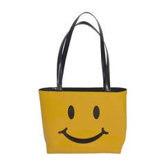Vintage 1990s MOSCHINO Iconic Smiley Face Totebag