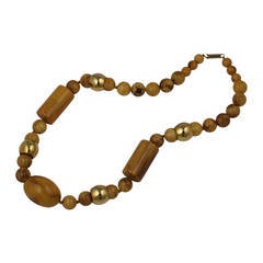 Italian Caramel Bakelite Beads