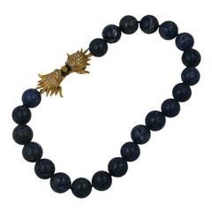 Vintage Kenneth Jay Lane, Laguna Sodalite Necklace