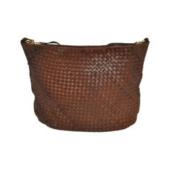 Bottega Veneta Huge Signature Woven Lambskin Weekender Shoulder Bag