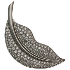 Van Cleef & Arpels Paris Diamond Leaf Brooch