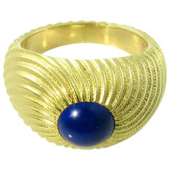 Retro Tiffany & Co. Schlumberger Lapis Lazuli Gold Ring