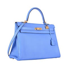 MY NEW FAVE COLOR EVER! HERMES KELLY 35cm KELLY BLUE PARADISE TOGO GHW!
