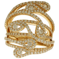 Twisted Diamond Rose Gold Ring
