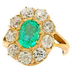 Antique Emerald Diamond Ring