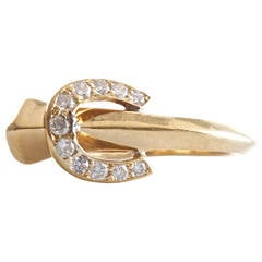 Vintage Cartier Diamond Gold Nail Ring