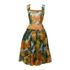 DOLCE & GABBANA Vegetable  Collection Runway Dress  42 NEW