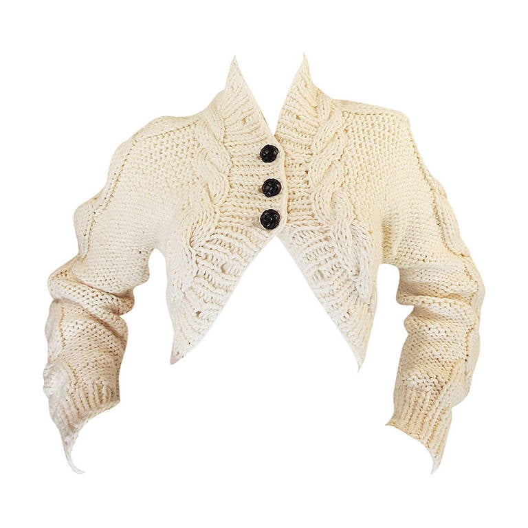 F2005 RTW Alexander McQueen Cable Knit Sweater