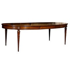 Gorgeous Directoire Style Dining Table with Unusual Turned Leg Detail