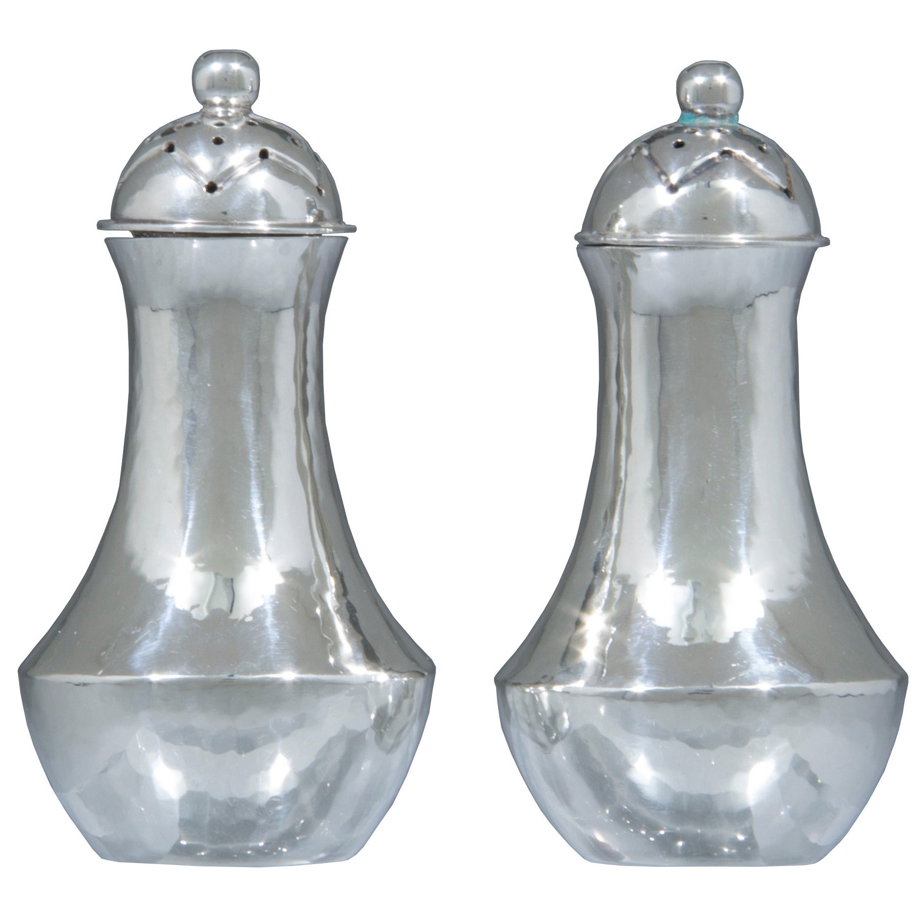 Kalo Handhammered Arts 
Crafts Salt and Pepper Shakers