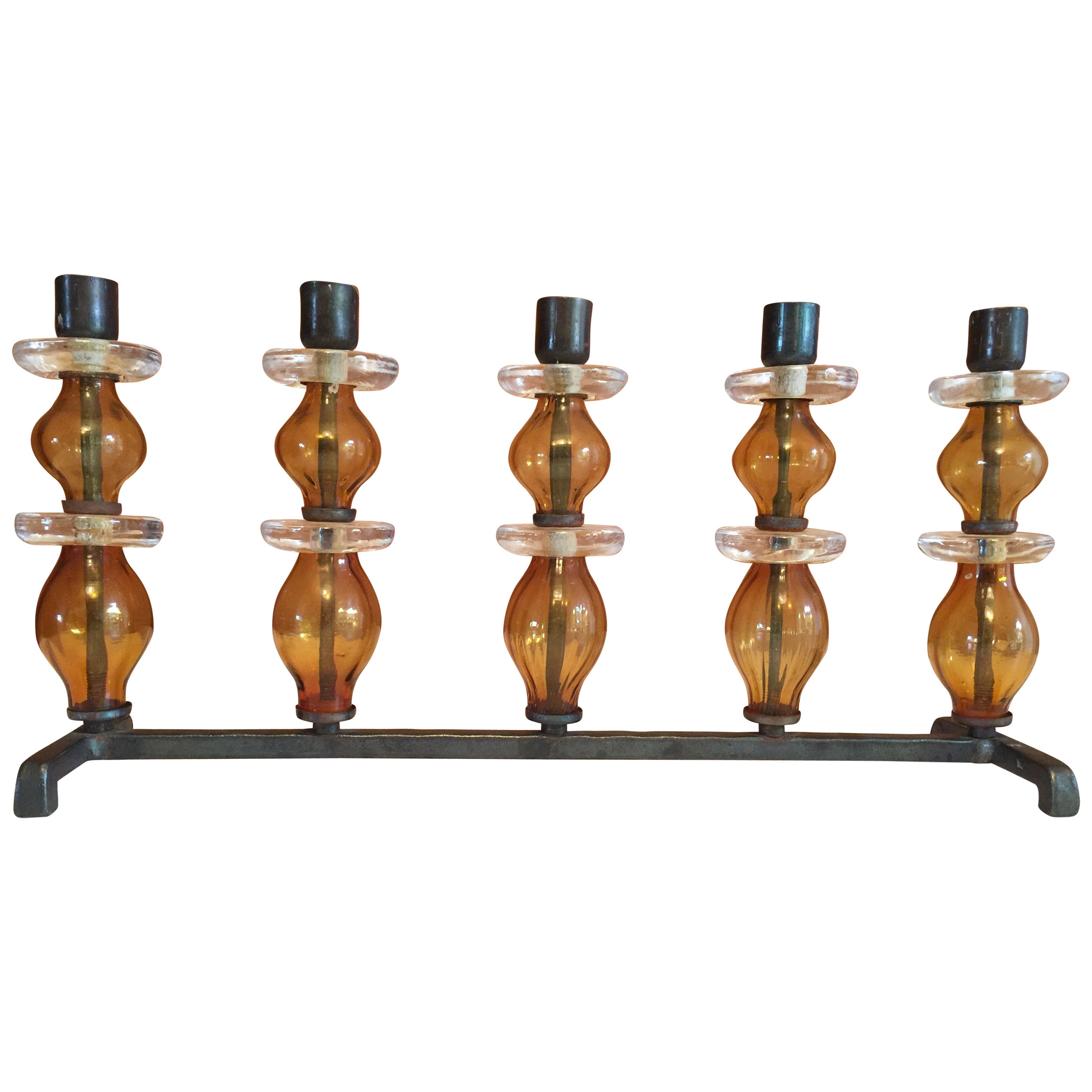 Large Five-Arm Candleholder by Erik Hoglund, Sweden