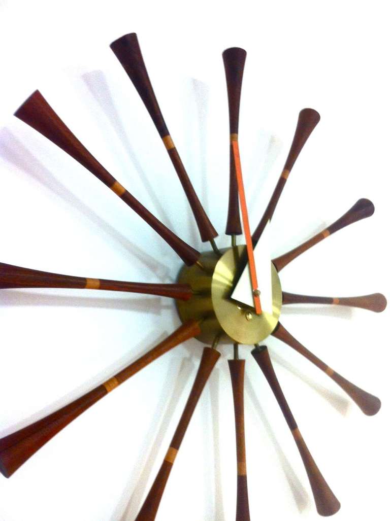 Mid-Century Modern George Nelson for Howard Miller Spindle Clock
